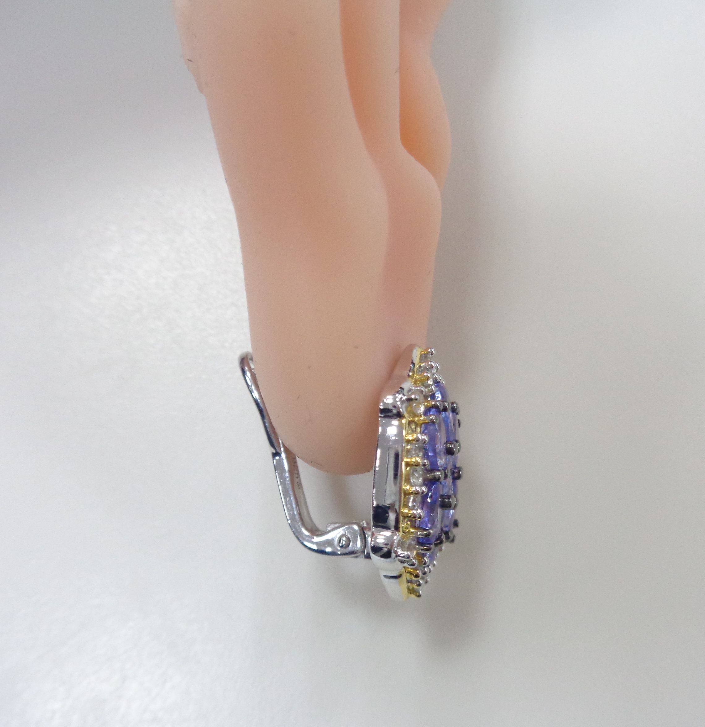 Серебряные серьги с танзанитами